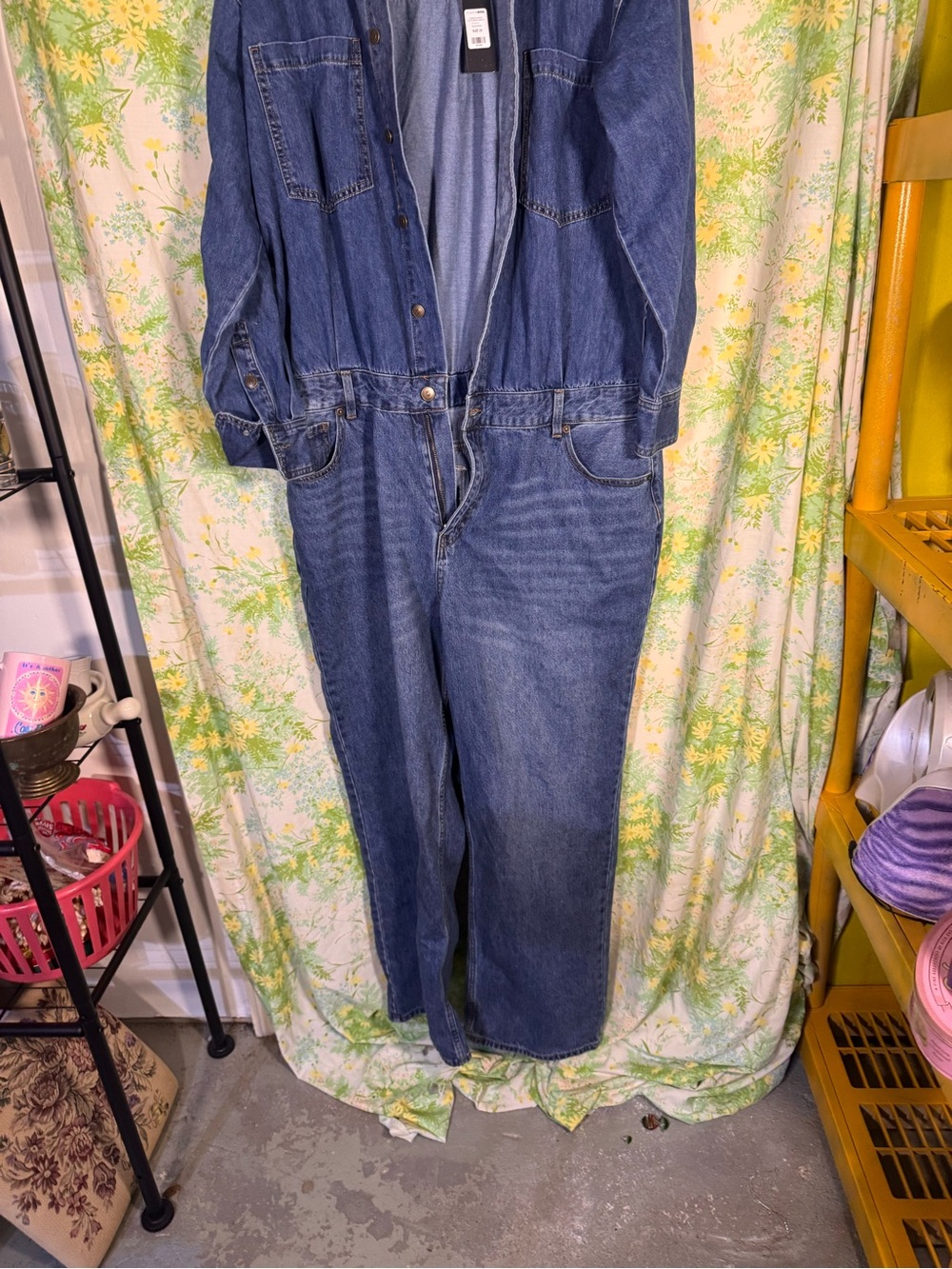 New With Tags Womens 2XL Fashion Nova Farmers Market Denim Jumpsuit - Picture 2 of 8